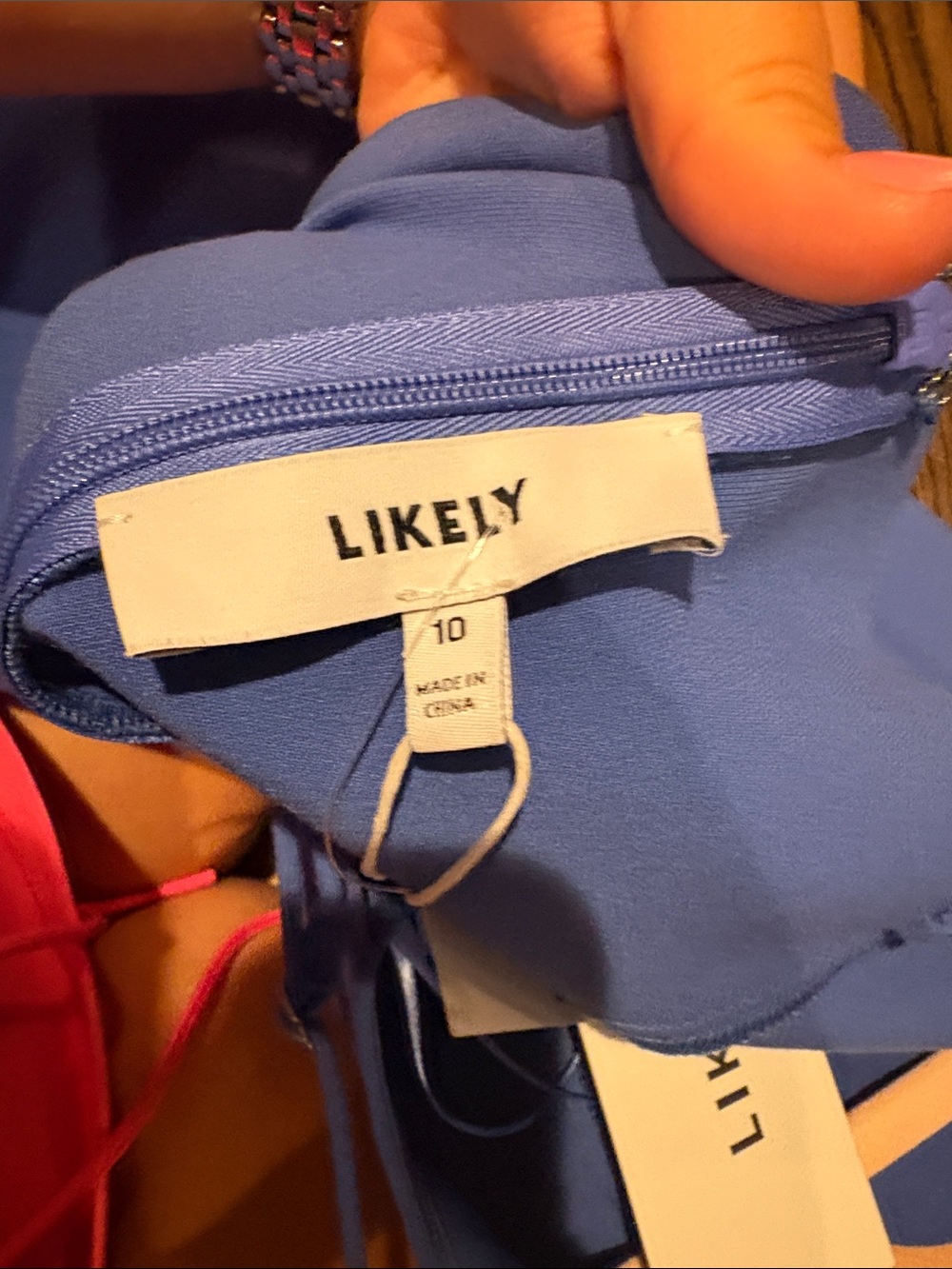 Likely Periwinkle Blue Dress with Scalloped Edge - Picture 3 of 5